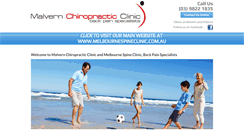 Desktop Screenshot of malvernchiropracticclinic.com.au